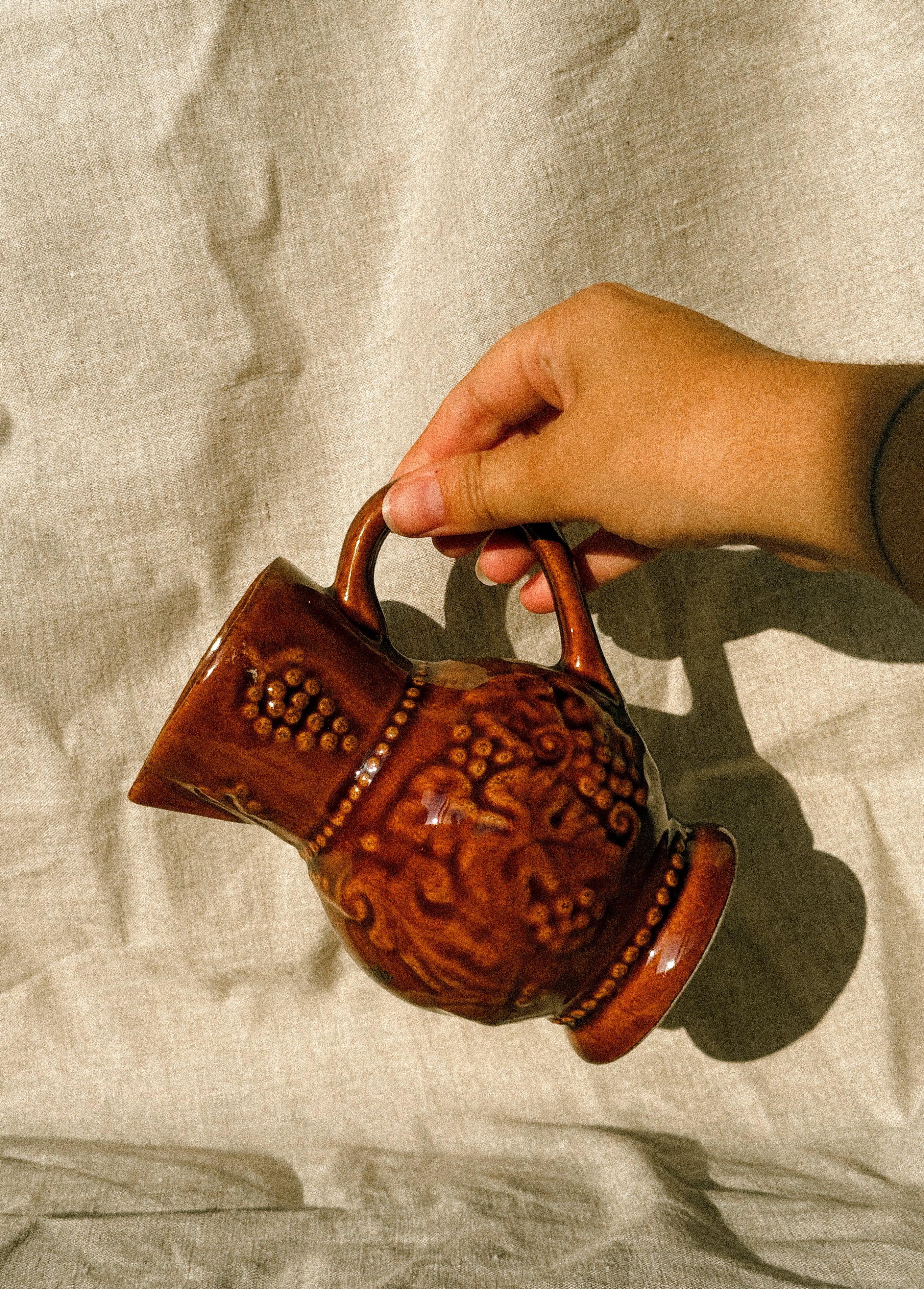 HN031 | Small local glazed ceramic jug, 1960
