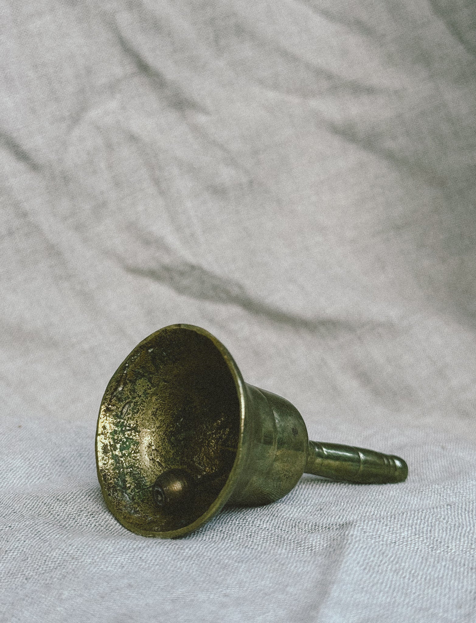 Hand bell in solid brass, c. 1950