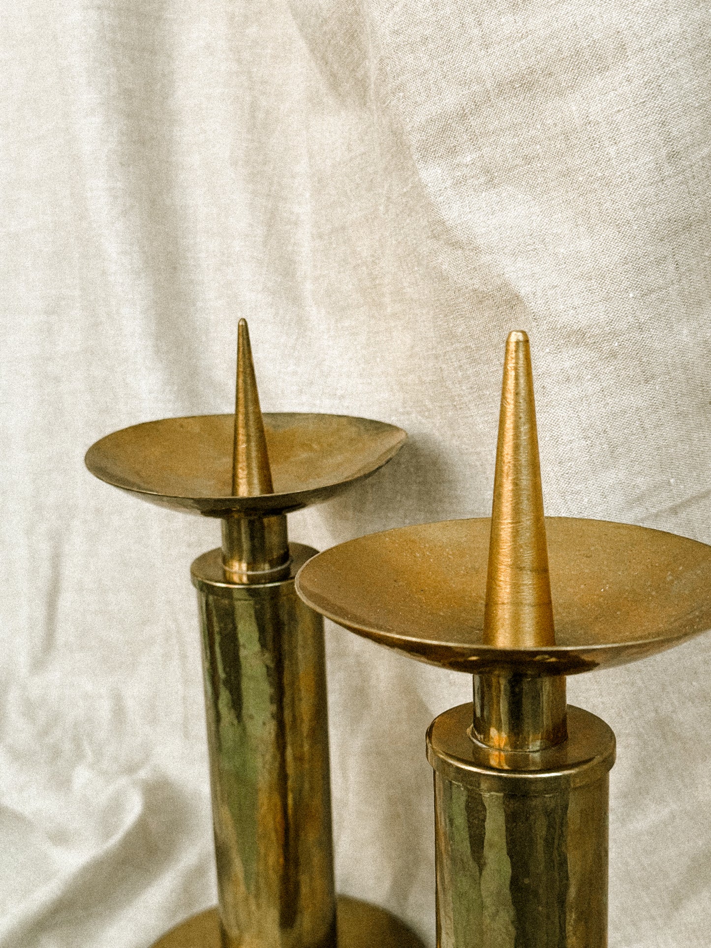 Pair of Solid Brass Candlesticks