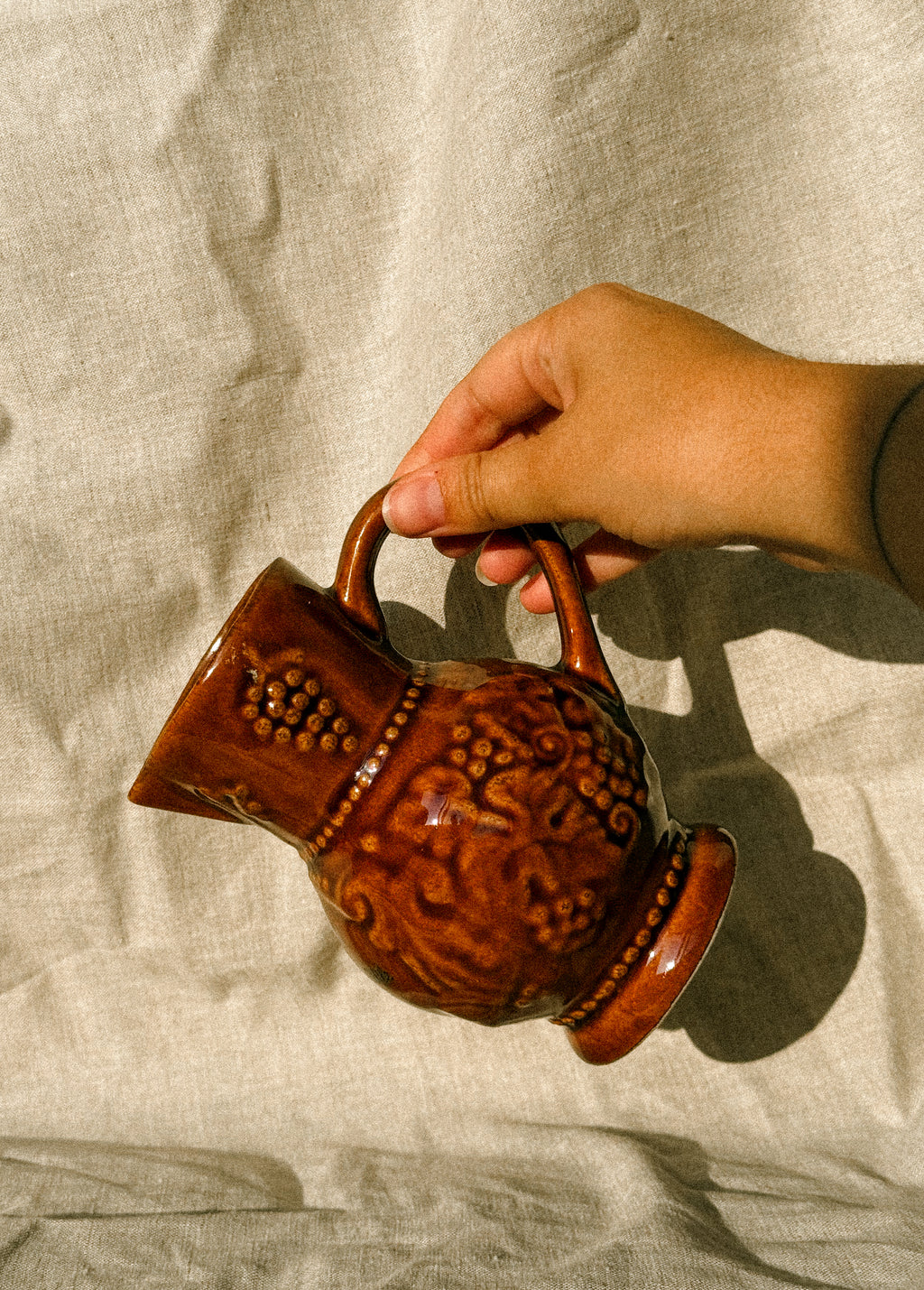 HN031 | Small local glazed ceramic jug, 1960