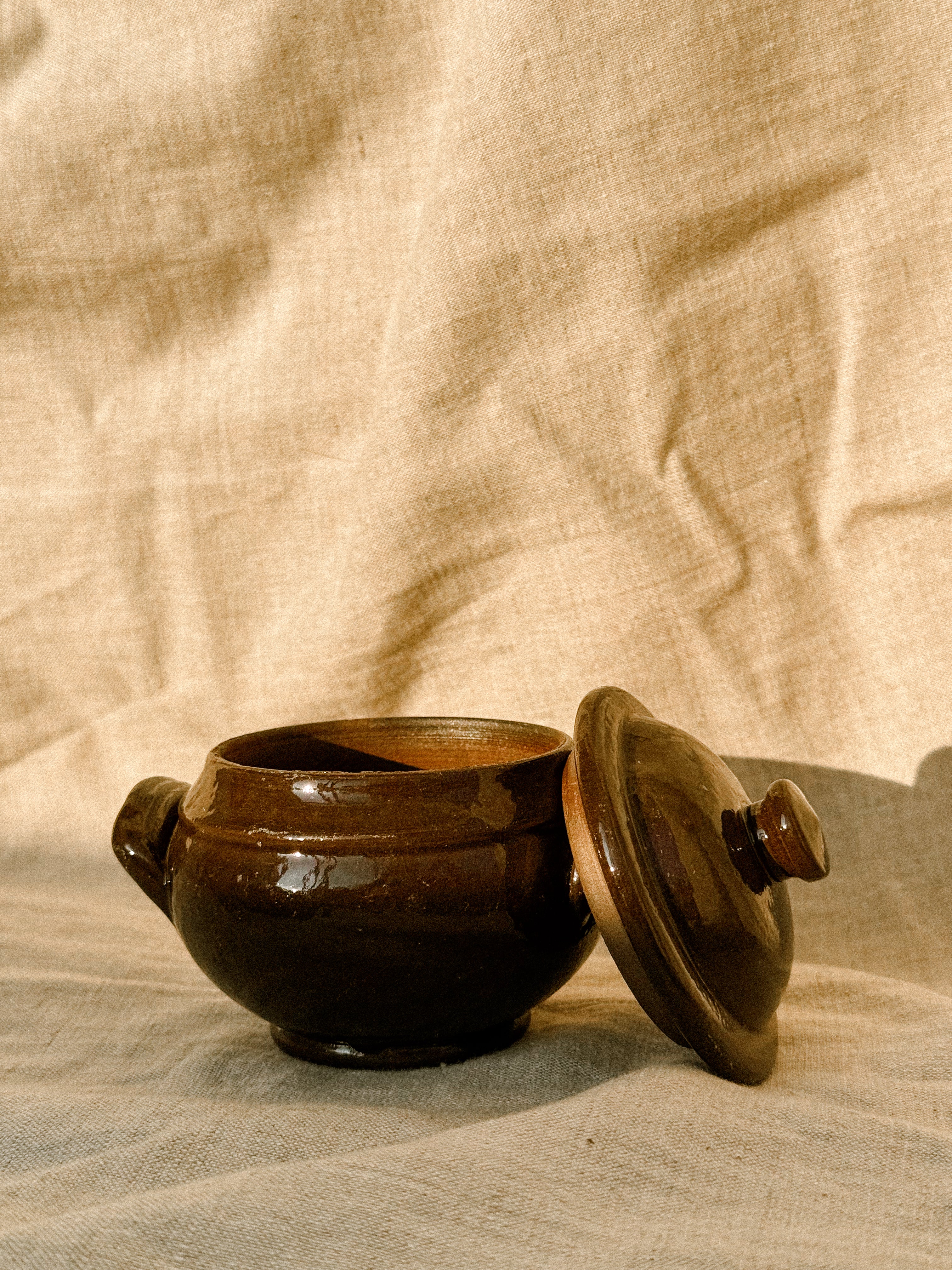 HN026 | Mini glazed stoneware terrine, c. 1960