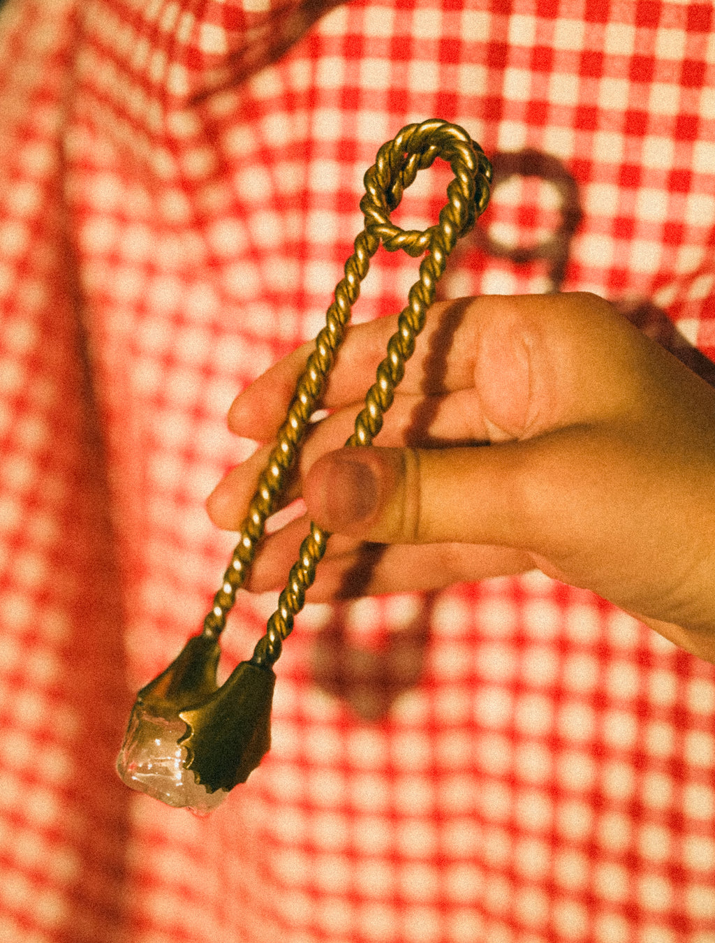 Twisted brass tweezers, c. 1940