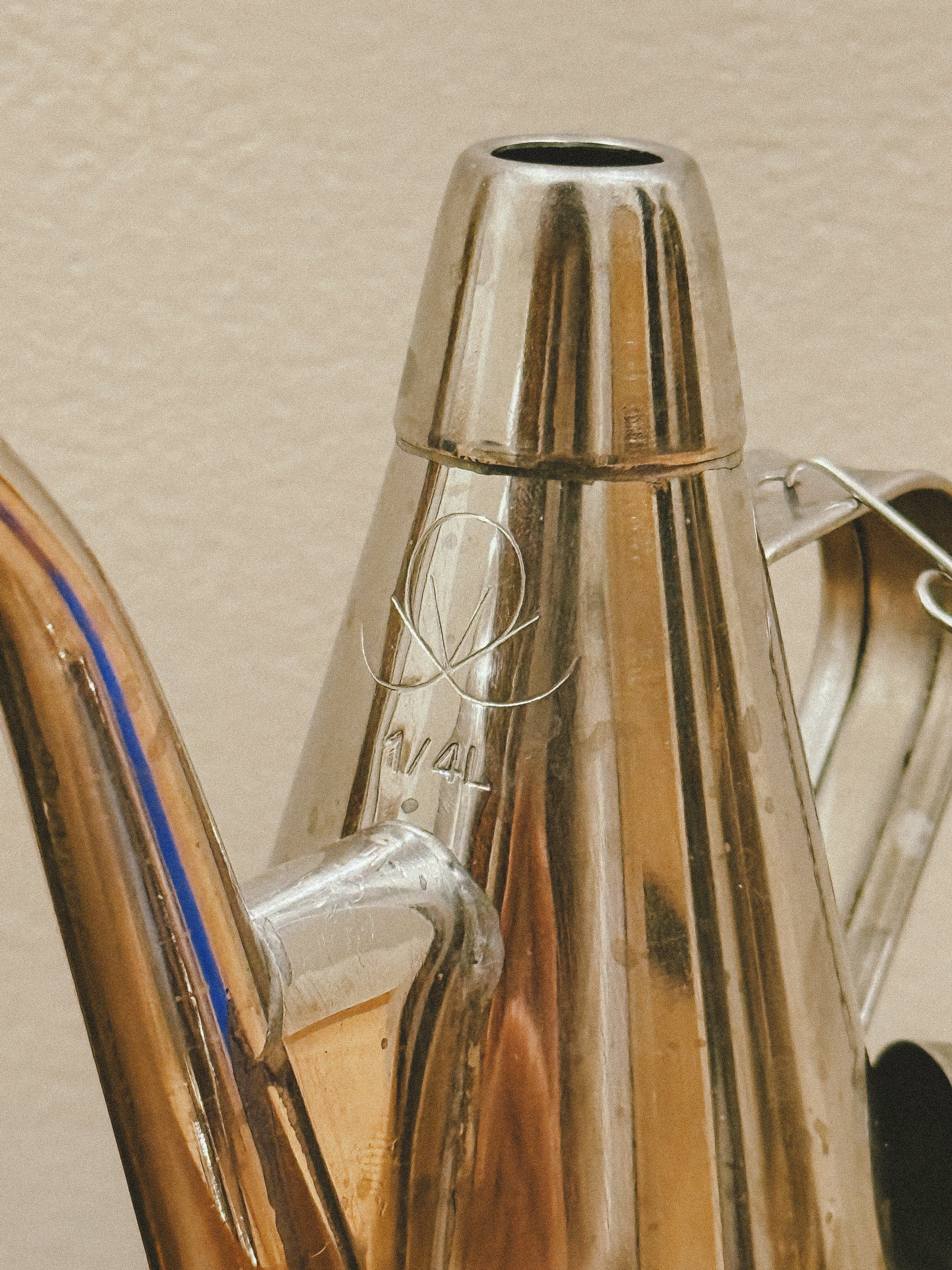 Par de galhetas azeite e vinagre em inox, séc. XX