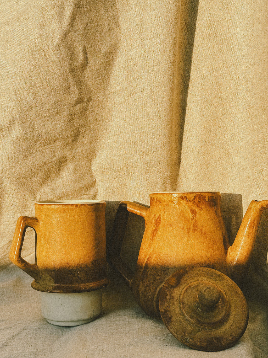 HN023 | Cafeteira Prensa Francesa Vintage em Grés