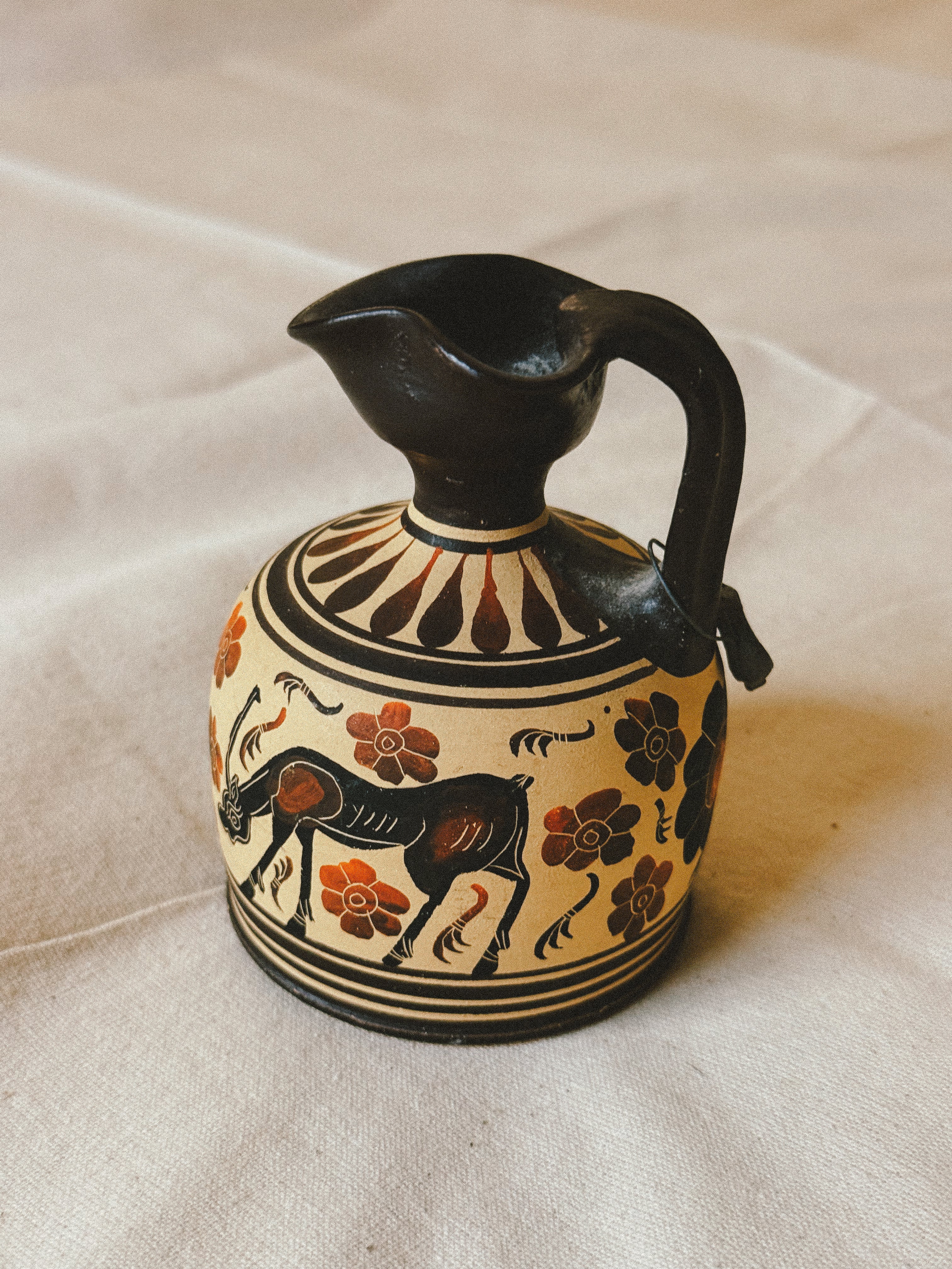 Hand Painted Greek Ceramic Jug
| Corinthian Period Replica by the Union of Greek Ceramists