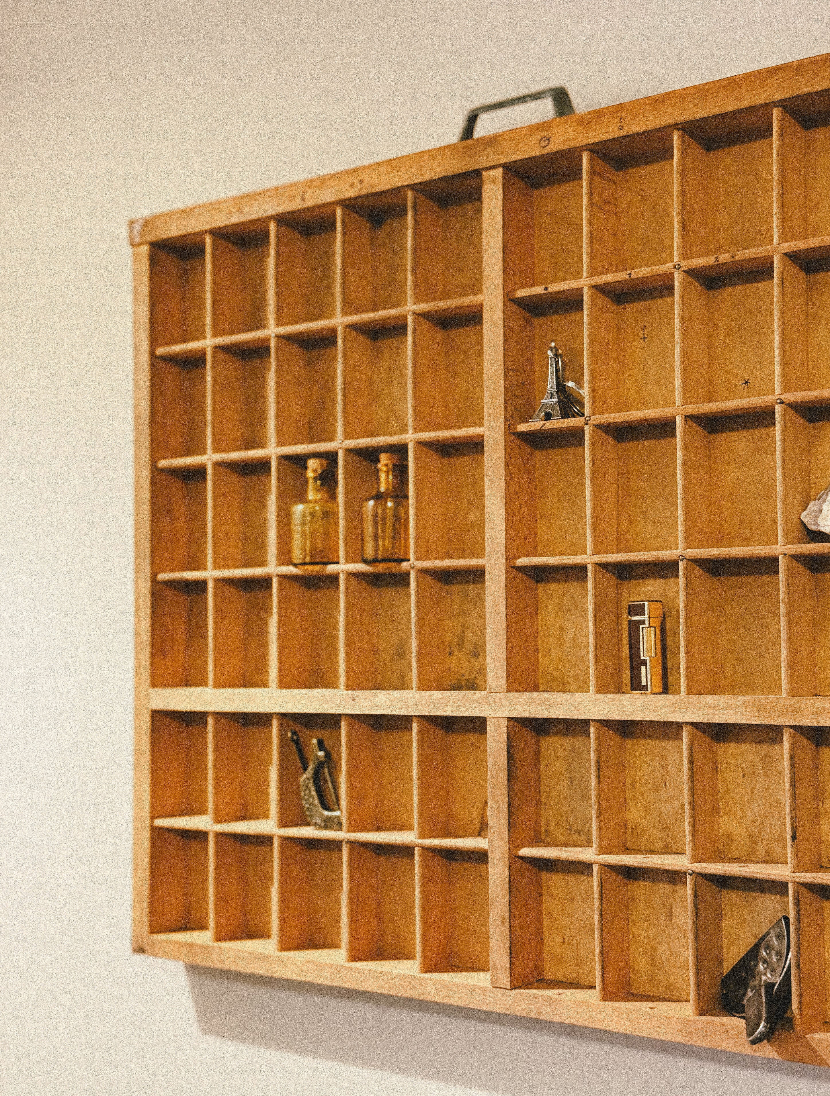 Gaveta Tipográfica Vintage em Madeira | Expositor tipo Cabinet of Curiosities
