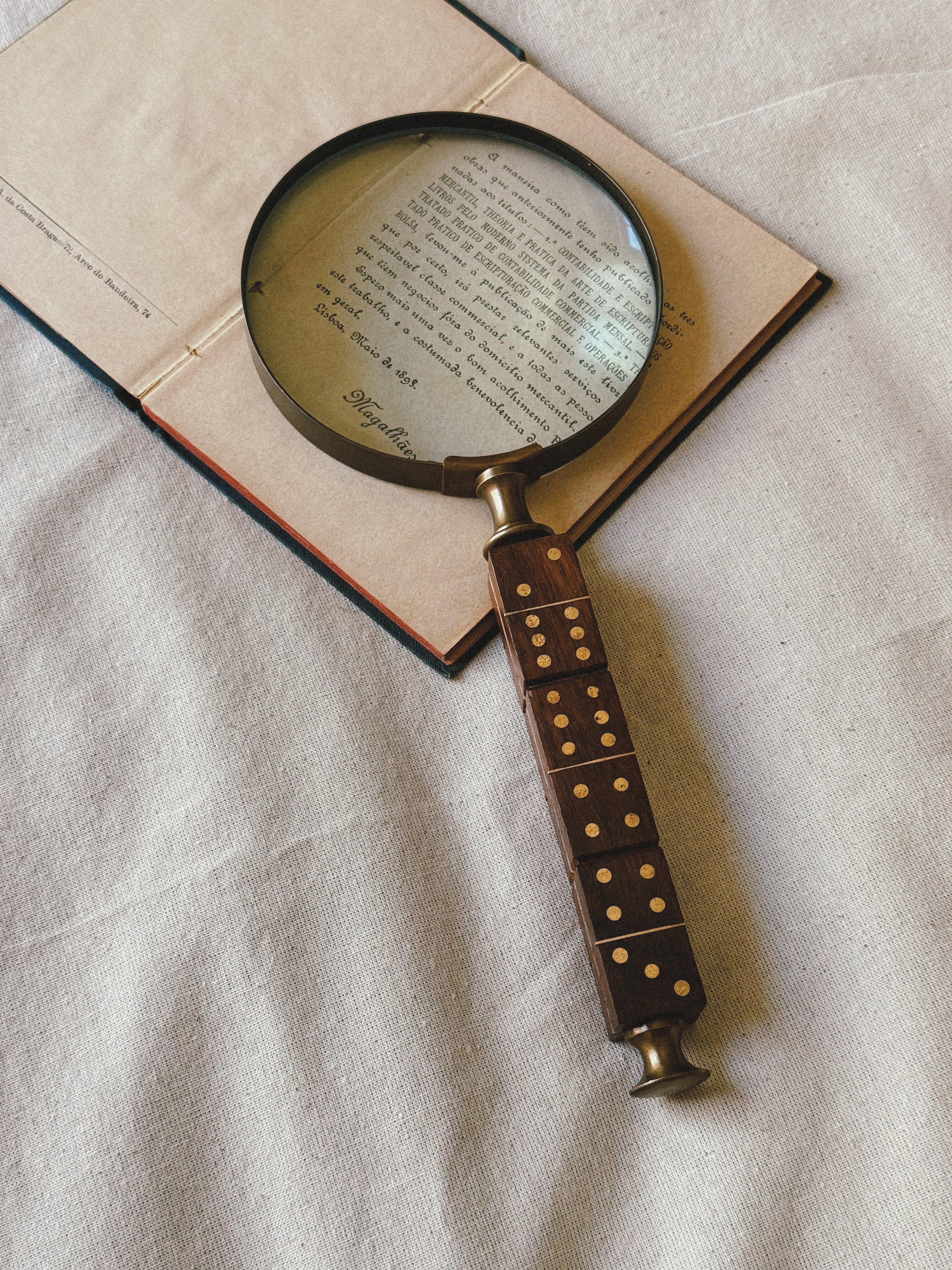 Vintage Magnifying Glass with Dice Handle
