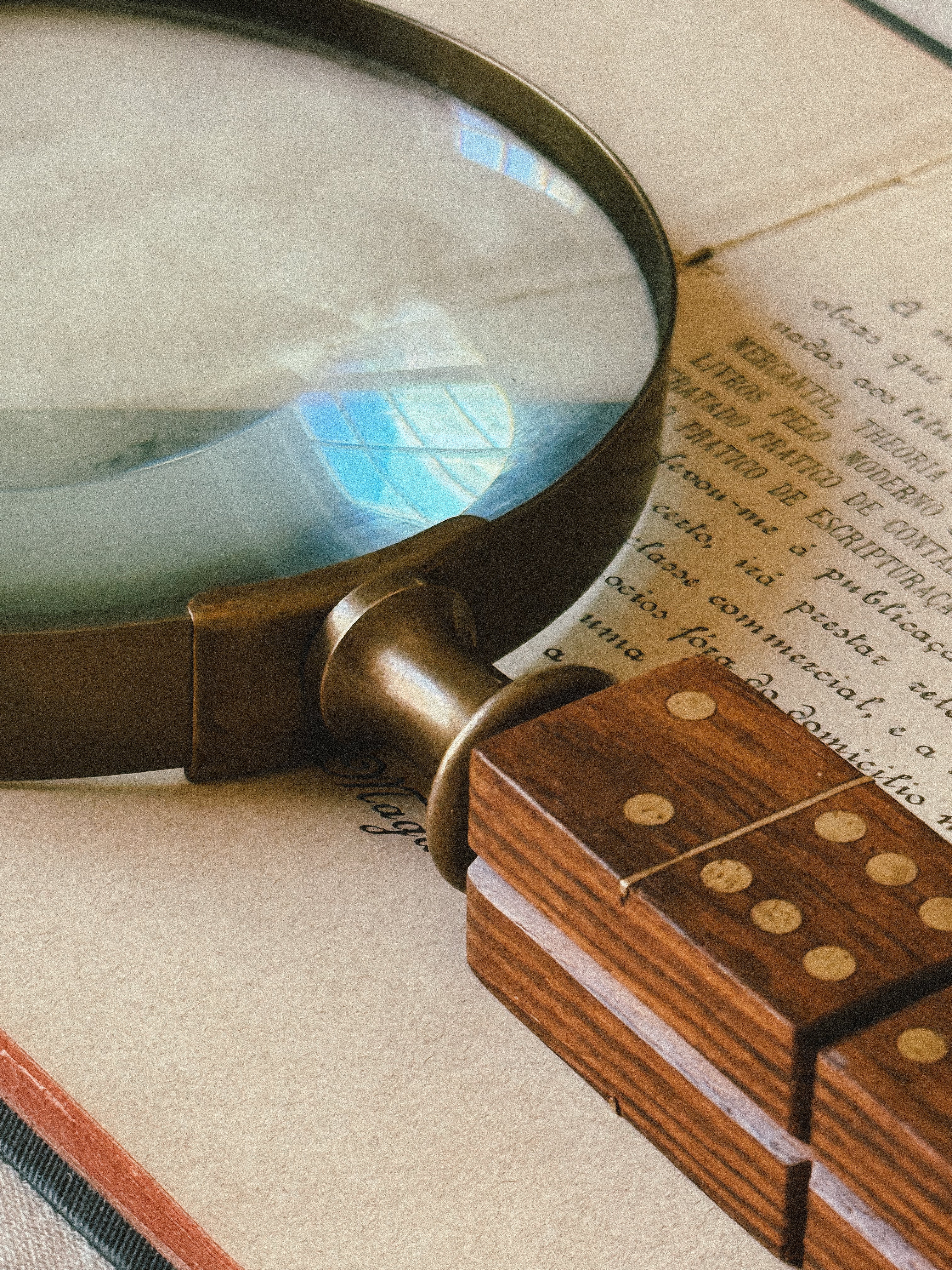 Vintage Magnifying Glass with Dice Handle