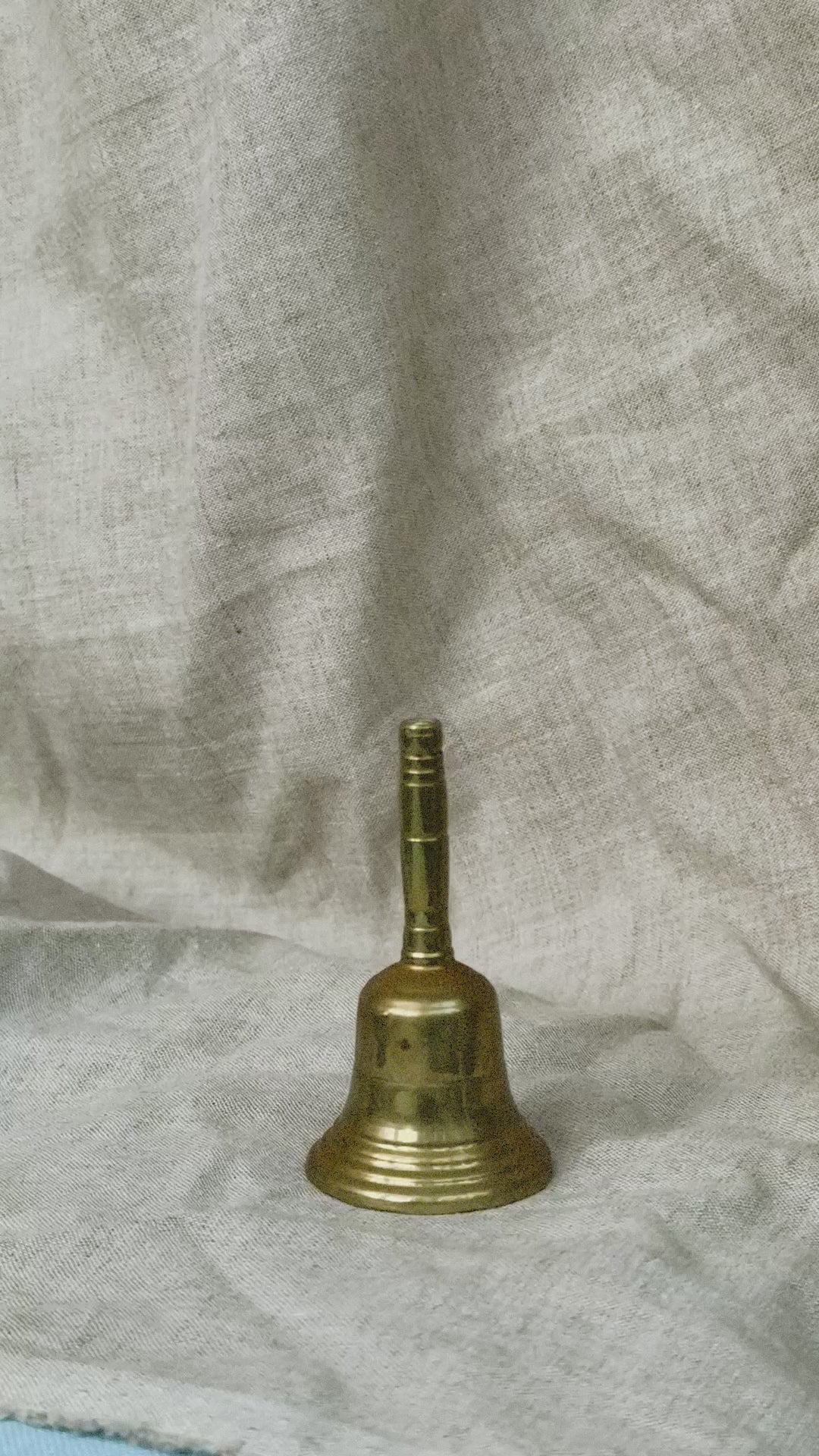 Hand bell in solid brass, c. 1950